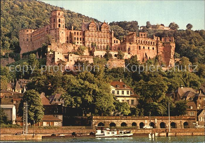 Heidelberg Neckar Heidelberger Schloss von der Hirschgasse gesehen