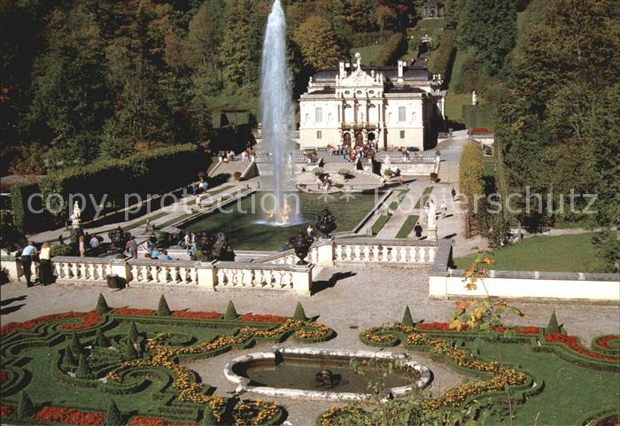 Linderhof Ettal Koenigsschloss Linderhof Park Fontaene