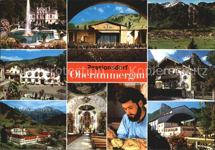 OBERAMMERGAU Bayern Koenigsschloss Linderhof Passionsspielhaus Kofel Dorfstr Rot