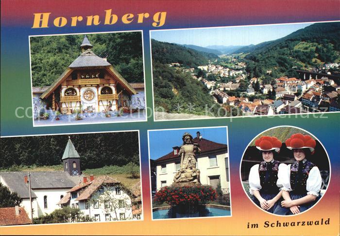 Hornberg Schwarzwald Uhrenspiele Haus Panorama Kirche Brunnen Schwarzwaelder Tra