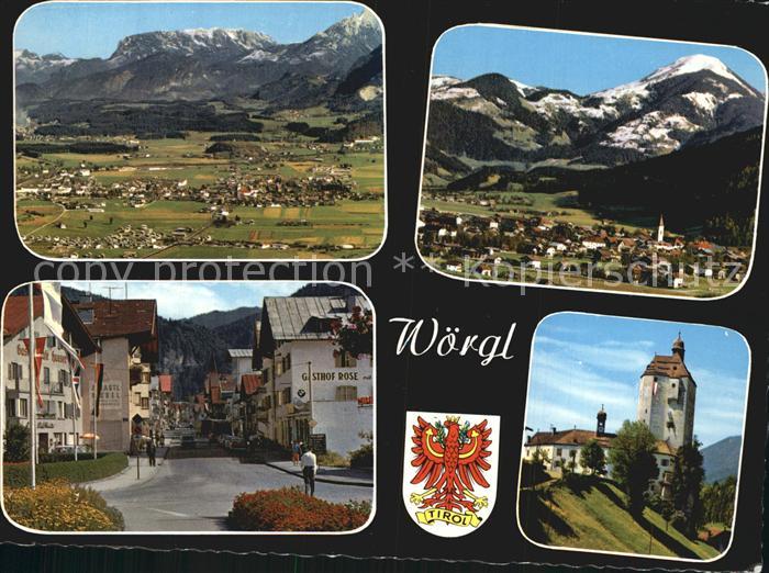 Woergl Tirol Gasthof Rose Kirche Panoramen
