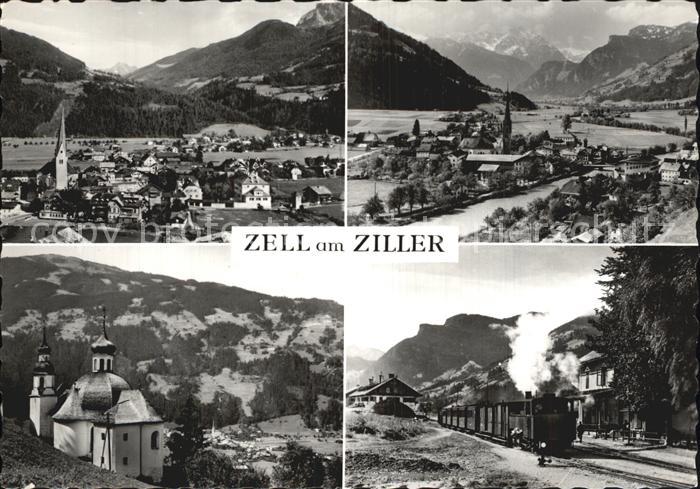 Zell Ziller Tirol Kirche Eisenbahn Panoramen