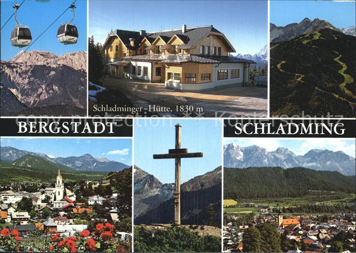 Schladming Obersteiermark Schladminger Huette Seilbahn Gipfelkreuz Panorama