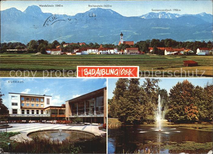 Bad Aibling Kurhaus Springbrunnen Bergkette