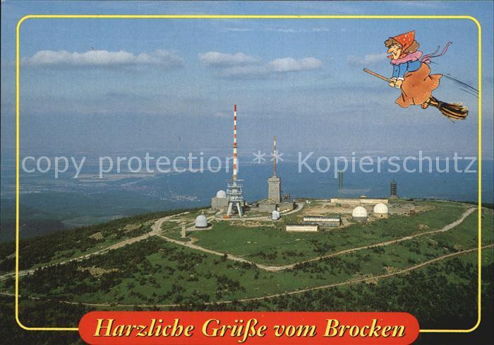 Brocken Harz Luftaufnahme Grusskarte