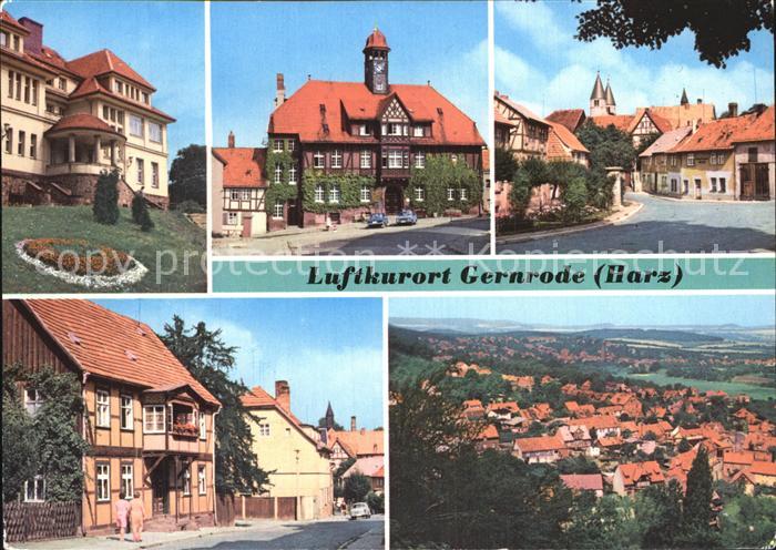 Gernrode Harz FDGB Erholungsheim Stubenberg Rathaus Spittelplatz Panorama