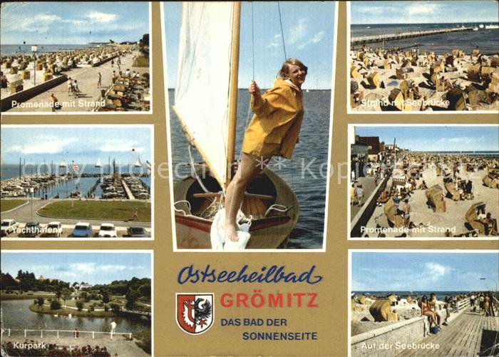 Groemitz Ostseebad Promenade Strand Seebruecke Kurpark Yachthafen