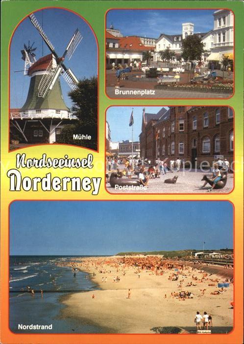 Norderney Nordseebad Muehle Brunnenplatz Poststrasse Nordstrand