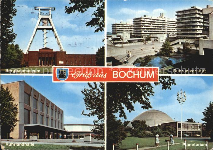BOCHUM  CITY Bergbaumuseum Planetarium Ruhruniversitaet Ruhrlandhalle