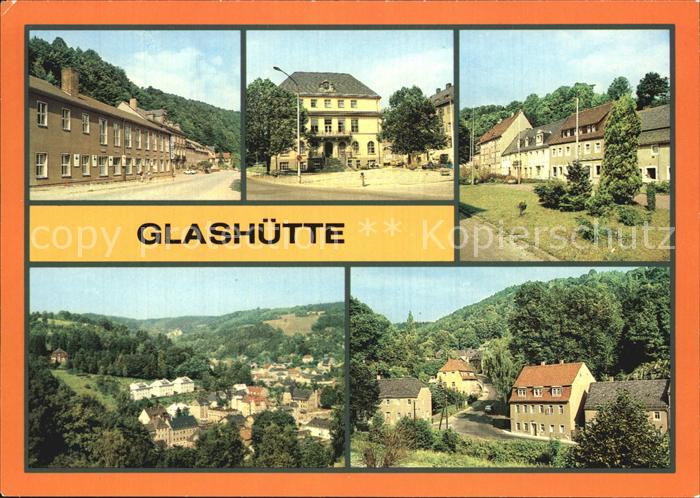 Glashuette Sachsen Kulturhaus Ingenieurschule Feinwerktechnik Markt