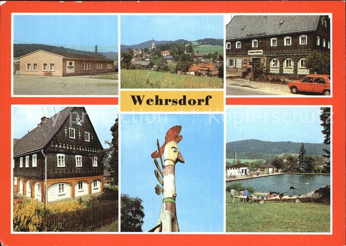 Wehrsdorf Sachsen Kegelbahn Gasthaus Steinberg Umgebindehaus Geschnitzter Hahn