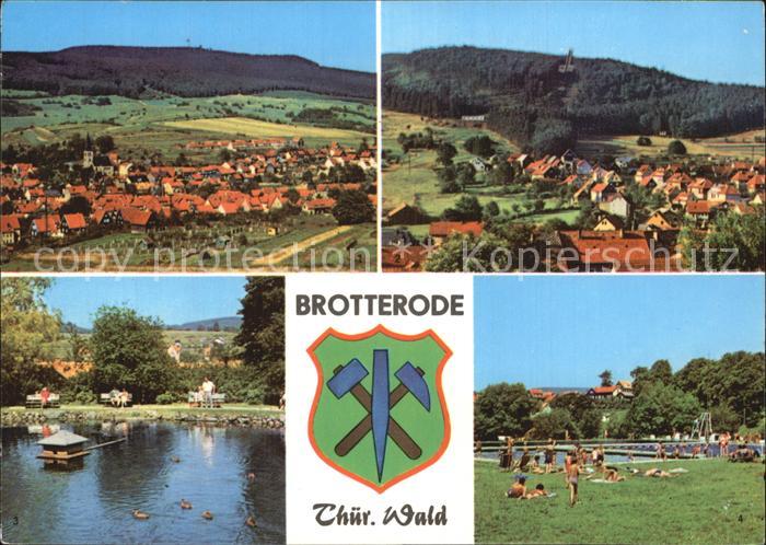 Brotterode Grosser Inselsberg Schanze Gelb Brunnen Teich Schwimmbad