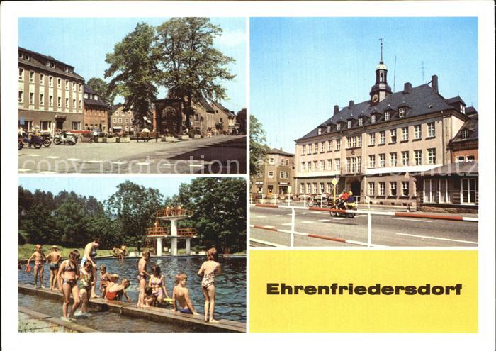 Ehrenfriedersdorf Erzgebirge Markt Rathaus Freibad