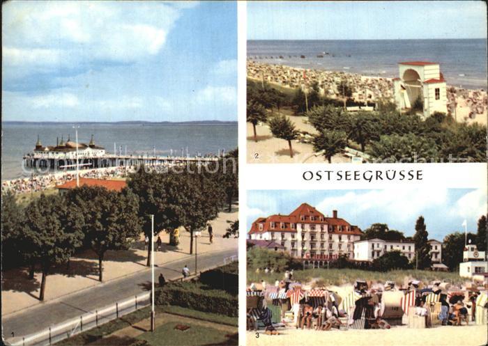 Ahlbeck Ostseebad Seebruecke Bansin Strand Heringsdorf FDGB Heim