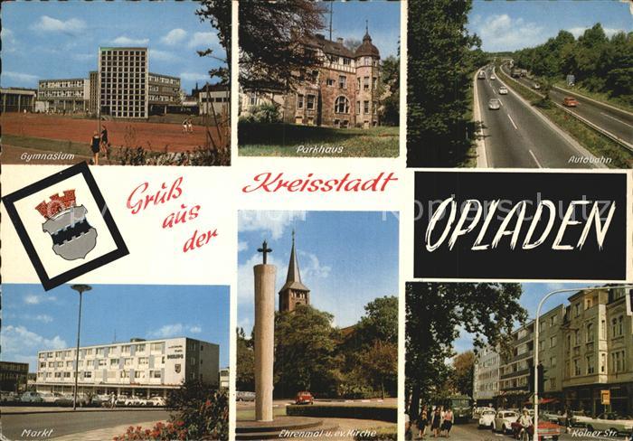 Opladen Gymnasium Parkhaus Autobahn Markt Ehrenmal