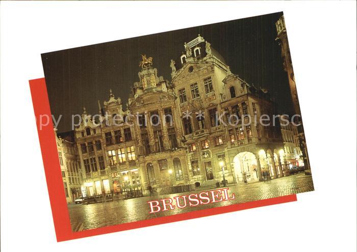 Bruessel Bruxelles Grosser Markt Zunfthaeuser Abenddaemmerung