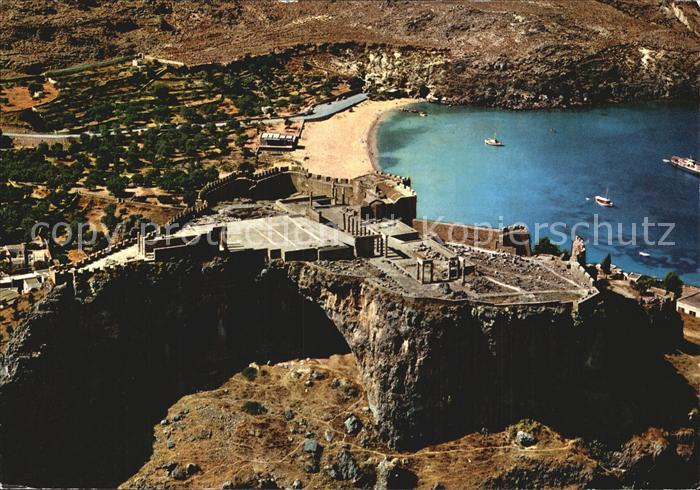 Rhodos Rhodes aegaeis Akropolis von Lindos