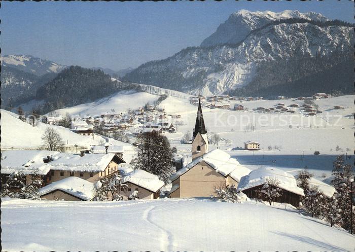 Vorderthiersee Wintersportgebiet Thiersee Zahmer Kaiser Winter