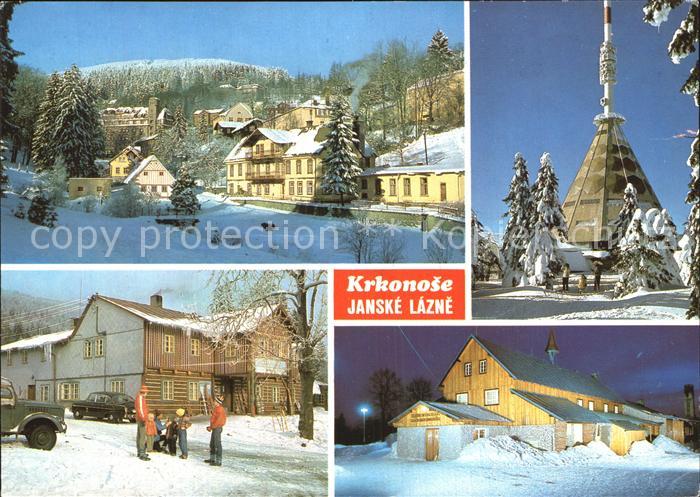 Krkonose Janske Lazne Hoffmann Baude Winterlandschaft