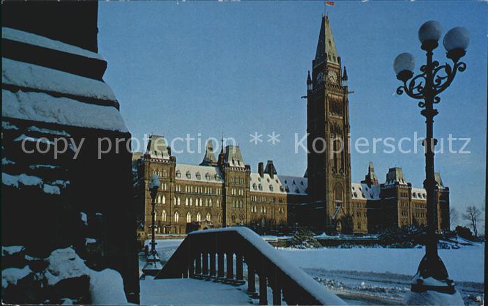 Ottawa Ontario Regierungsgebaeude Winter