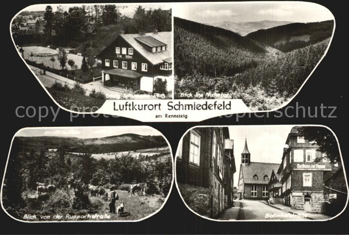 Schmiedefeld Rennsteig Luftkurort Bahnhofstrasse Panorama