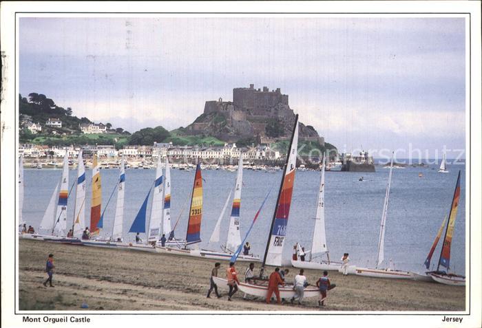 Jersey City Mont Orgueil Castle Segelboote