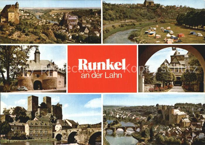Runkel Lahn Burg Campingplatz Luftaufnahme