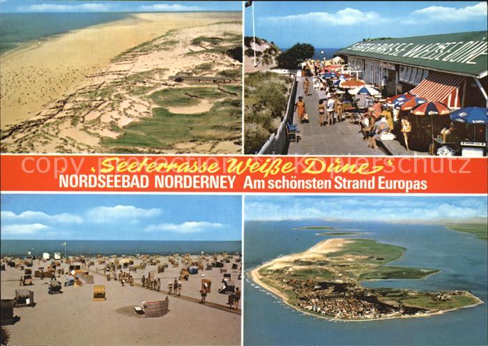 Norderney Nordseebad Seeterrasse Weisse Duene Strand
