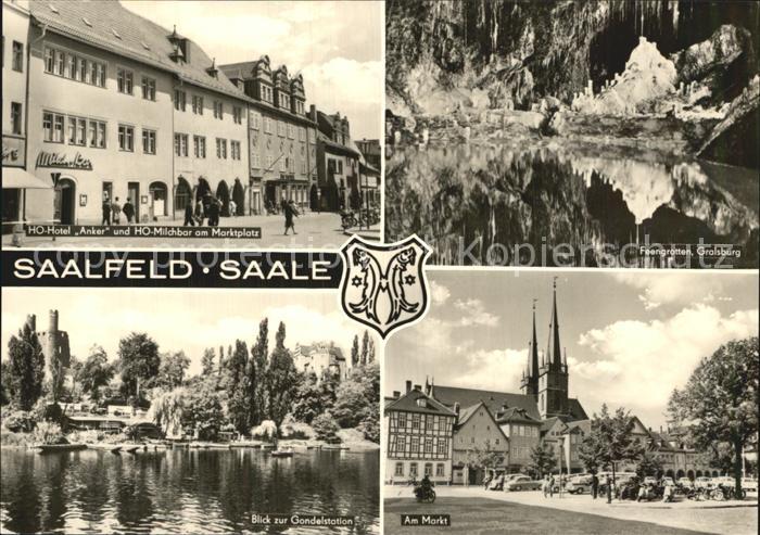 Saalfeld Saale HO Hotel Anker HO Milchbar Marktplatz Feengrotten