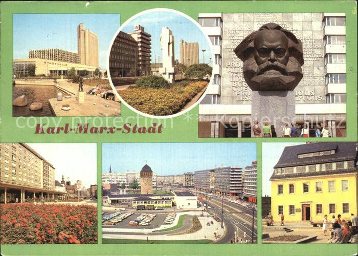 Karl-Marx-Stadt Karl Marx Monument Rathaus Fritz Heckert Haus