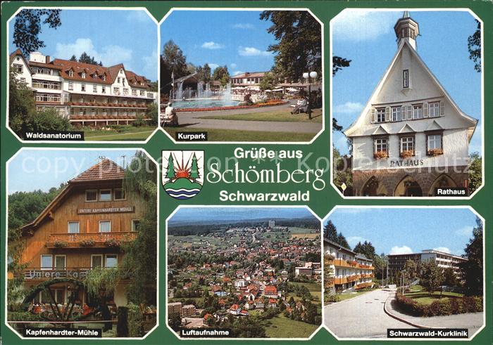 Schoemberg Schwarzwald Waldsanatorium Kurpark Rathaus Kapfenhardter Muehle