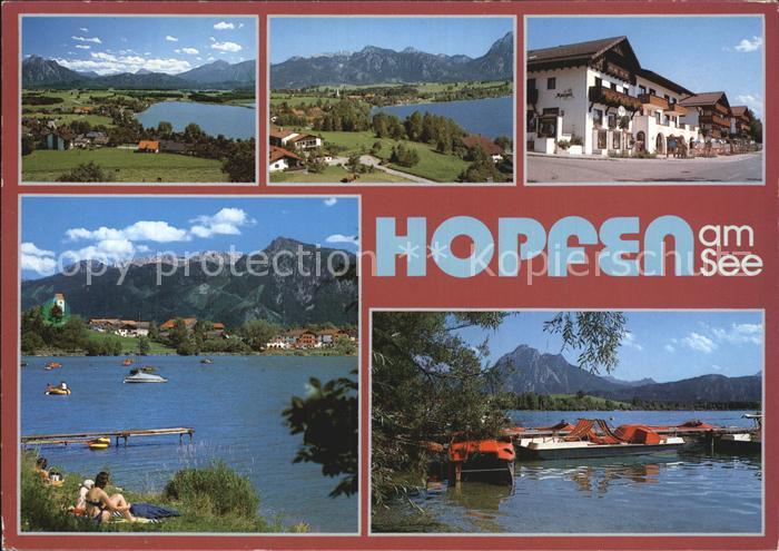 Hopfen See Ortsansichten Panorama Strand Bootsanlegestelle