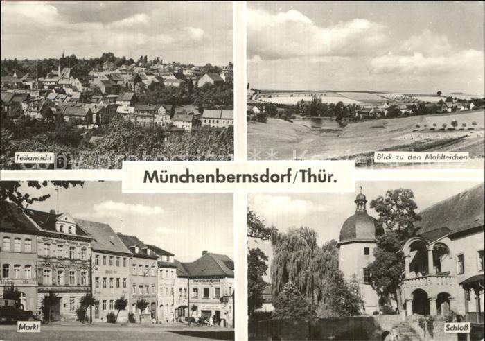Muenchenbernsdorf Markt Schloss Mahlteiche Panorama