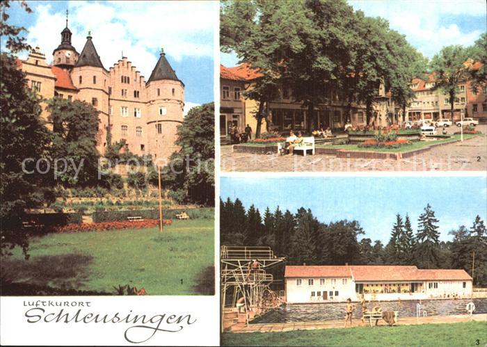 Schleusingen Schloss Bertholdsburg Markt Schwimmbad