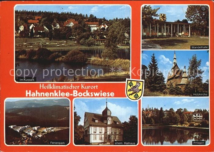 Hahnenklee-Bockswiese Harz Holzkirche Kurpark Wandelhalle ehemaliges Rathaus