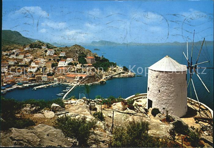 Hydra Greece Panorama Windmuehle