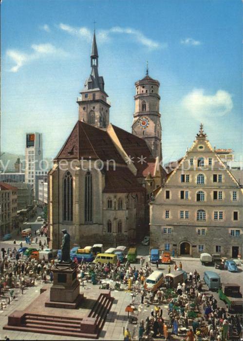 STUTTGART CITY Schillerplatz Stiftskirche