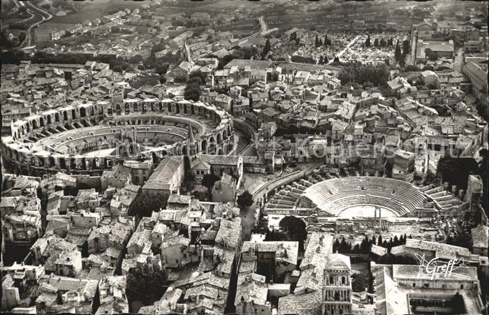 Arles Bouches-du-Rhone Arena Theater Fliegeraufnahme