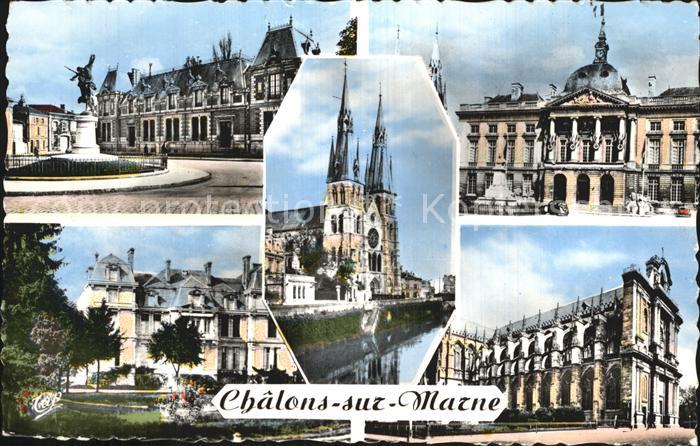 Chalons-en-Champagne Marne L Hotel Denkmal Ville Eglise Notre-Dame La Cathedrale