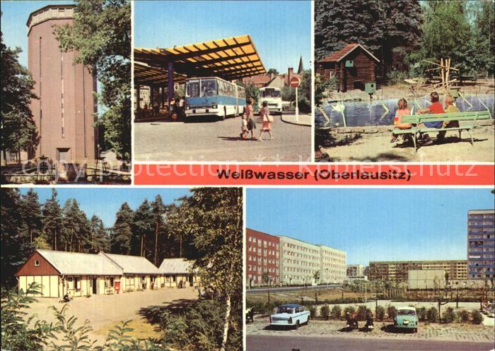 Weisswasser Oberlausitz Wasserturm Busbahnhof Tierpark Pionierlager