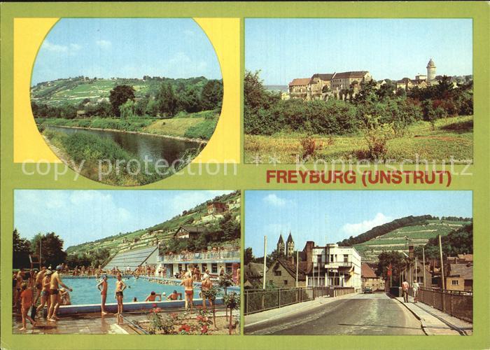 Freyburg Unstrut Weinberge Neuenburg Freibad Unstruttbruecke