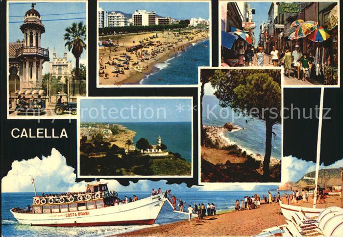 Calella Stadtansichten Strand Leuchtturm Panorama