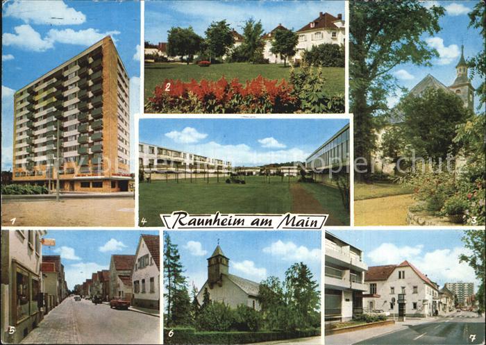 Raunheim Hochhaus Evangelische und Katholische Kirche Bahnhofstrasse Stresemannp