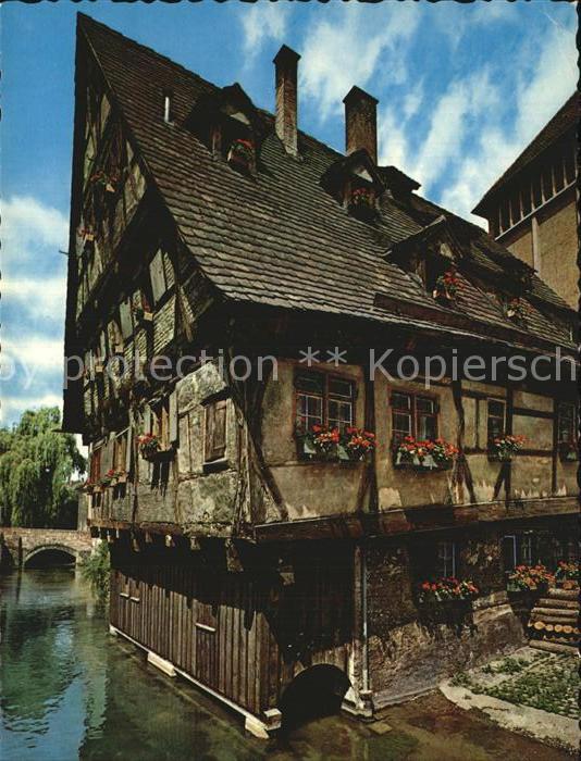 Ulm Donau Das Alte Haus an der Blau