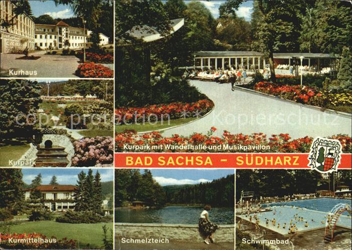 Bad Sachsa Harz Kurpark Kurhaus Schwimmbad Musikpavillon