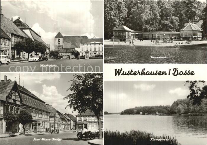 Wusterhausen Dosse Marktplatz Karl-Marx-Strasse Strandbad