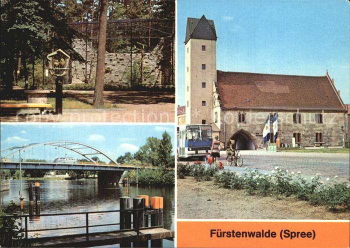 Fuerstenwalde Spree Heimattiergarten Thaelmann-Pioniere-Bruecke Rathaus