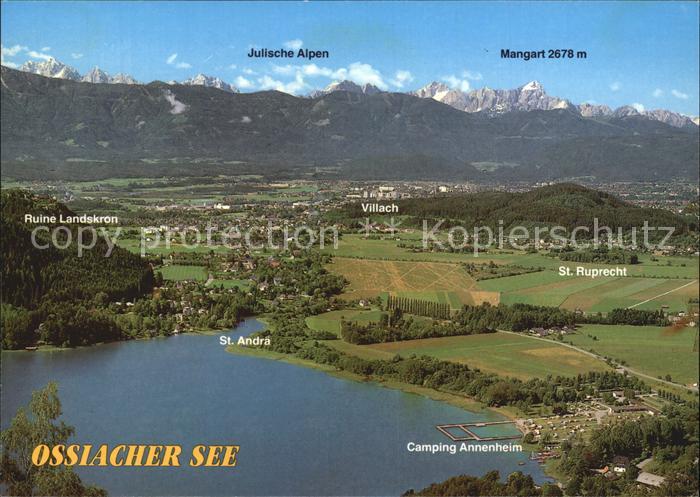 Ossiachersee Fliegeraufnahme Camping Annenheim St. Andrea