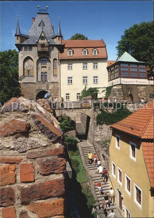 Meissen Elbe Sachsen Schlossstufen zum mittleren Burgtor