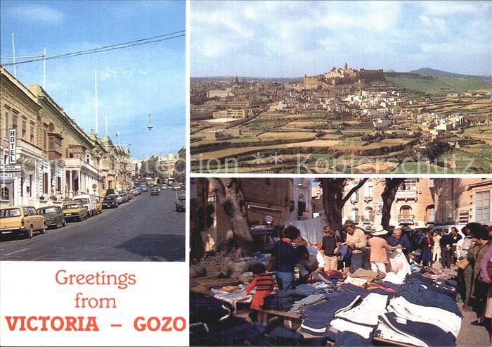 Gozo Malta Victoria Fliegeraufnahme Markt
